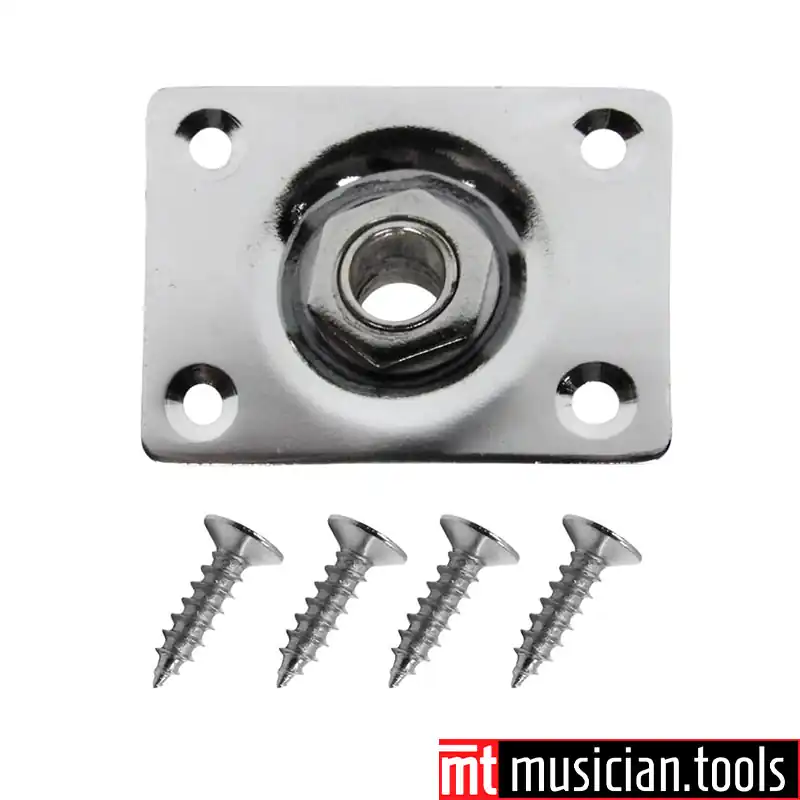 Musician.Tools Chrome Rectangular Guitar Jack