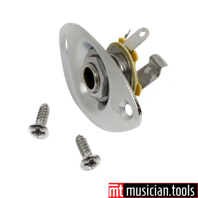 Musician.Tools Chrome Oval Guitar Jack