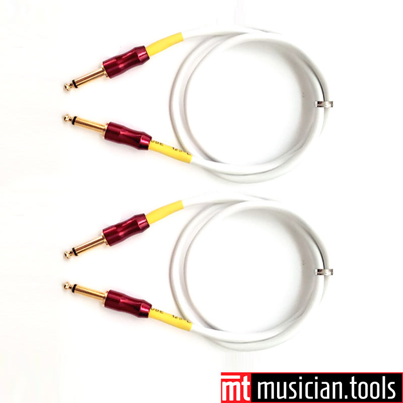 Musician.Tools 2 Speaker Cables 16 gauge, gold plated connectors for guitar, bass, keyboard and PA.