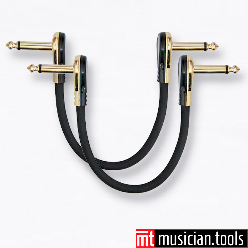 Musician.Tools 6″ (15cm) right angle patch cable for pedals (2 patch cables)
