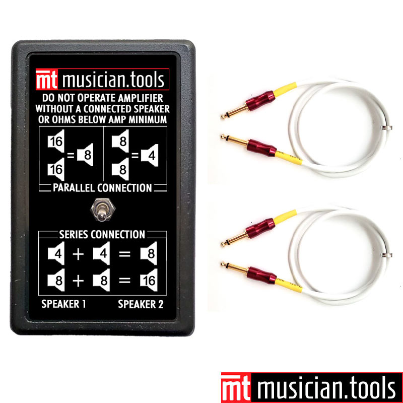 Musician.Tools External Speaker Expander for Guitar & Bass Amplifiers with 2 Speaker Cables